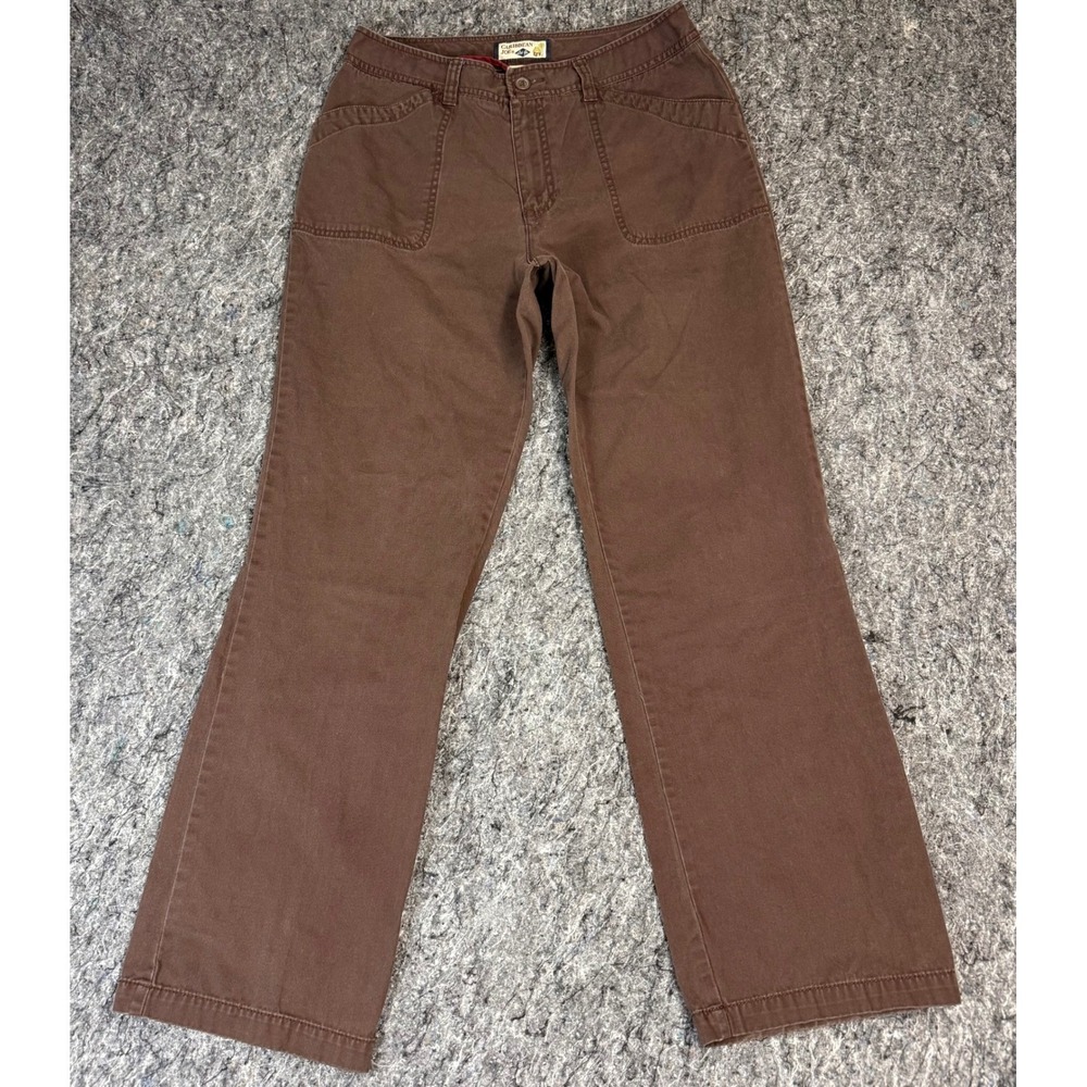 Caribbean Joe Mens Brown Cotton Straight‎ Leg Size 12